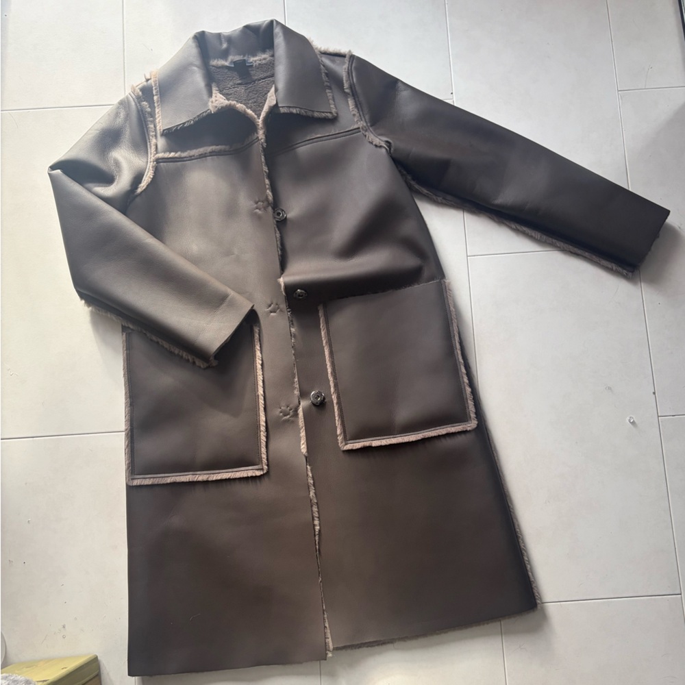 Maeve Dark Brown Teddy Jacket